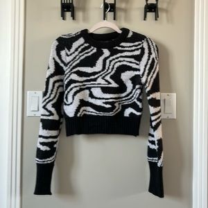 Swirl Patterned Knit Sweater